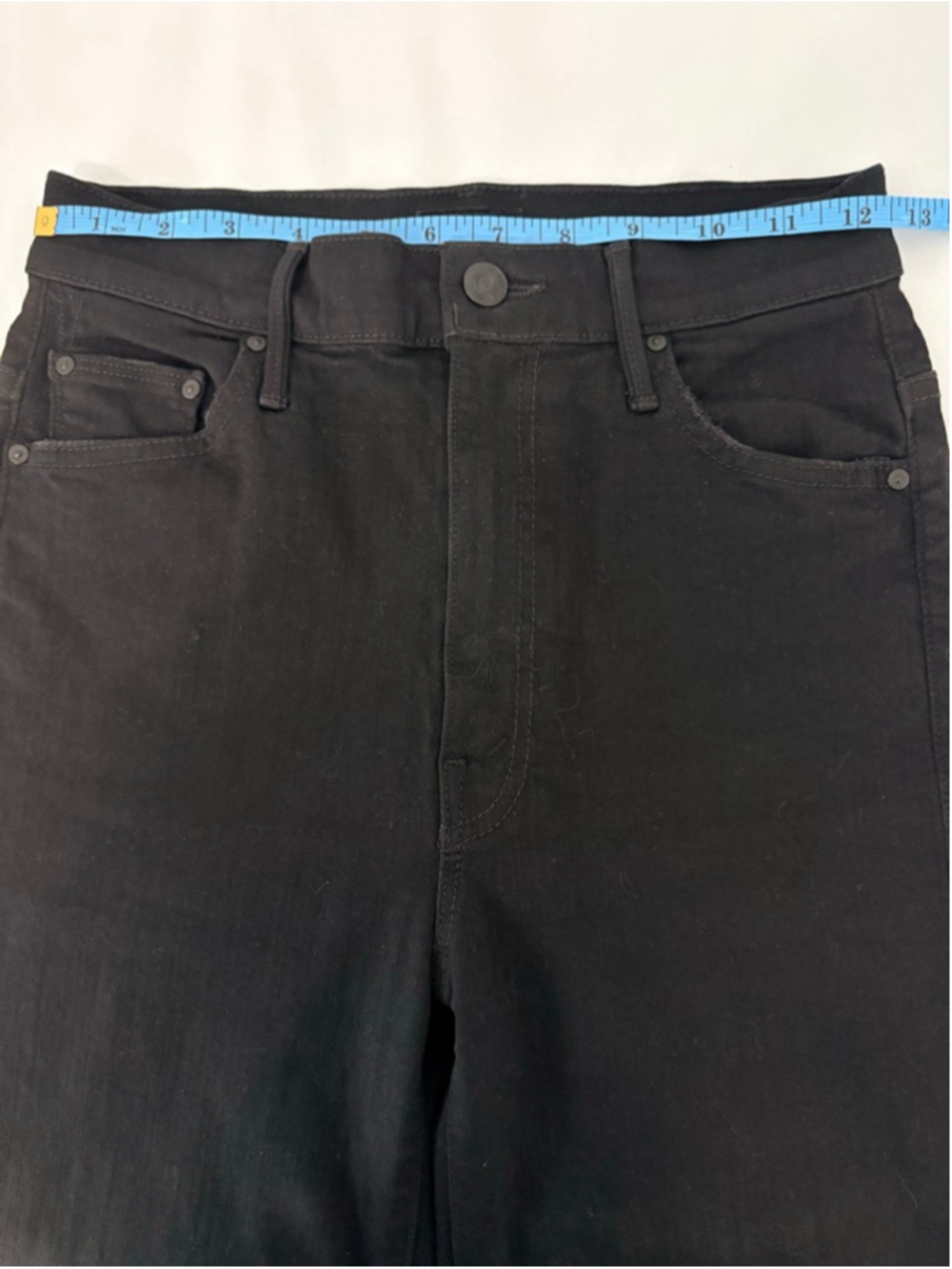 MOTHER Swooner Dagger Ankle Fray LaceHem Sz 26 (12.5W) BaaBaaBlackSheep #301 EUC - Picture 12 of 14